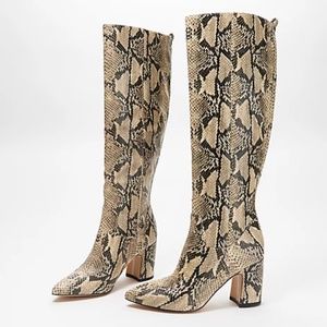 Brand New Sam Edelman Hai Snake Knee High Boots Size 8.5 NEVER WORN